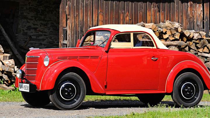 Opel Kadett Roadster 1938 In Red Side Pose